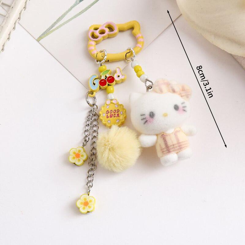 Sanrio Hello Kitty Keychains Cartoon Keyring Hanging Pendant for Backpack Charms on The Phone Bag Ornament Party Gift