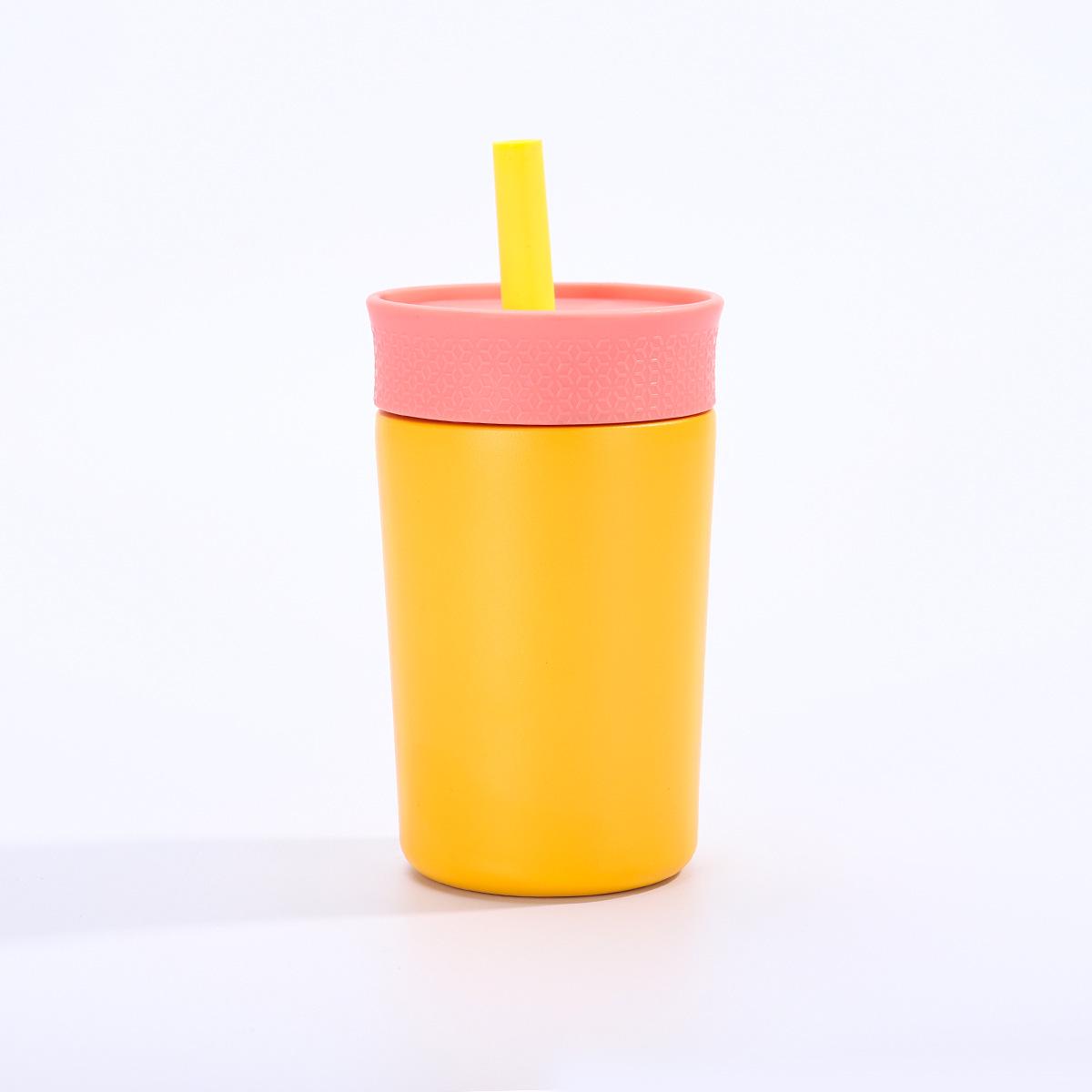 

Portable Mini Coffee Thermos - 304 Stainless Steel, Small Capacity Cup with Straw 350ml