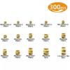 300pcs Female Thread Brass Knurled Embedment Nuts Assortment Nuts Accessories