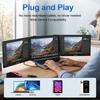 Blackview DCM5 Triple Laptop-Bildschirmerweiterung, 14" 1080P FHD IPS Tragbarer externer Bildschirm, Zwei-Kabel-USB-C, Plug & Play, Kompatibel mit Windows/Mac