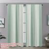 2PCSmint Green Striped Curtains with Pole Bag Design Protecting Privacy Suitable for Various Decoration Scenes