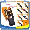 In Stock Rubber-Coated Self-Locking Ratchet Tie-Down Straps for Cargo and Luggage