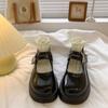 Women's Korean Retro Pearl Loafers – White, Summer 2025, Versatile Shallow Mouth, College Style, Thick Sole, Round Toe, Mary Jane Shoes.