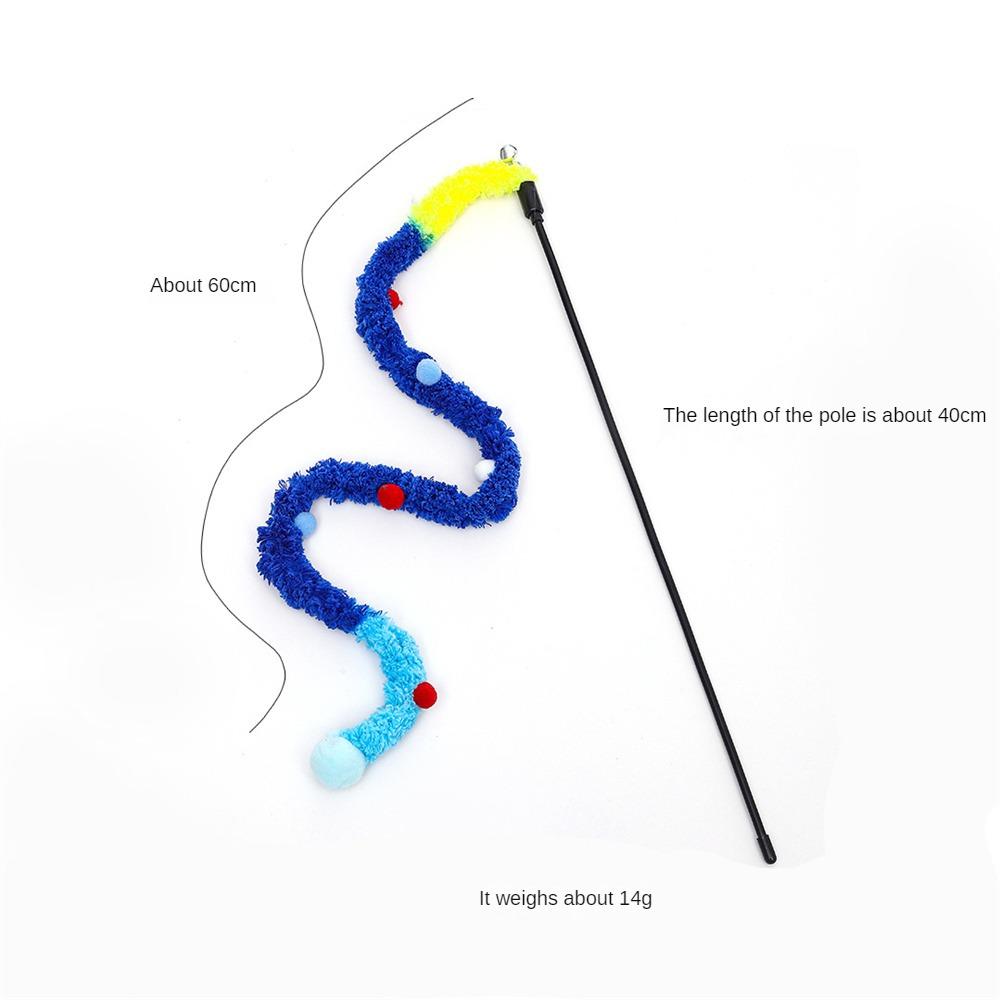 Funny Kitten Cat Teaser Interactive Toy Rod with Bell and Toys for Cats Teaser Interactive Toy Rod Pet Cats Toys Stick