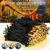 LED Solar Lichterkette Außen Solar Weihnachtsbeleuchtung 8 Modi Funkelnde Lichter für Weihnachtsbaum Garten Hochzeitsdekoration