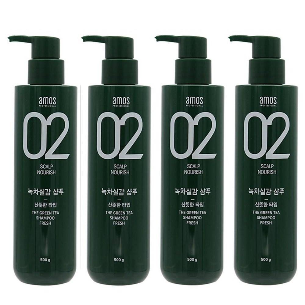 

Amos Green Tea Real Oily Scalp Fresh Shampoo, 500g, 4 units