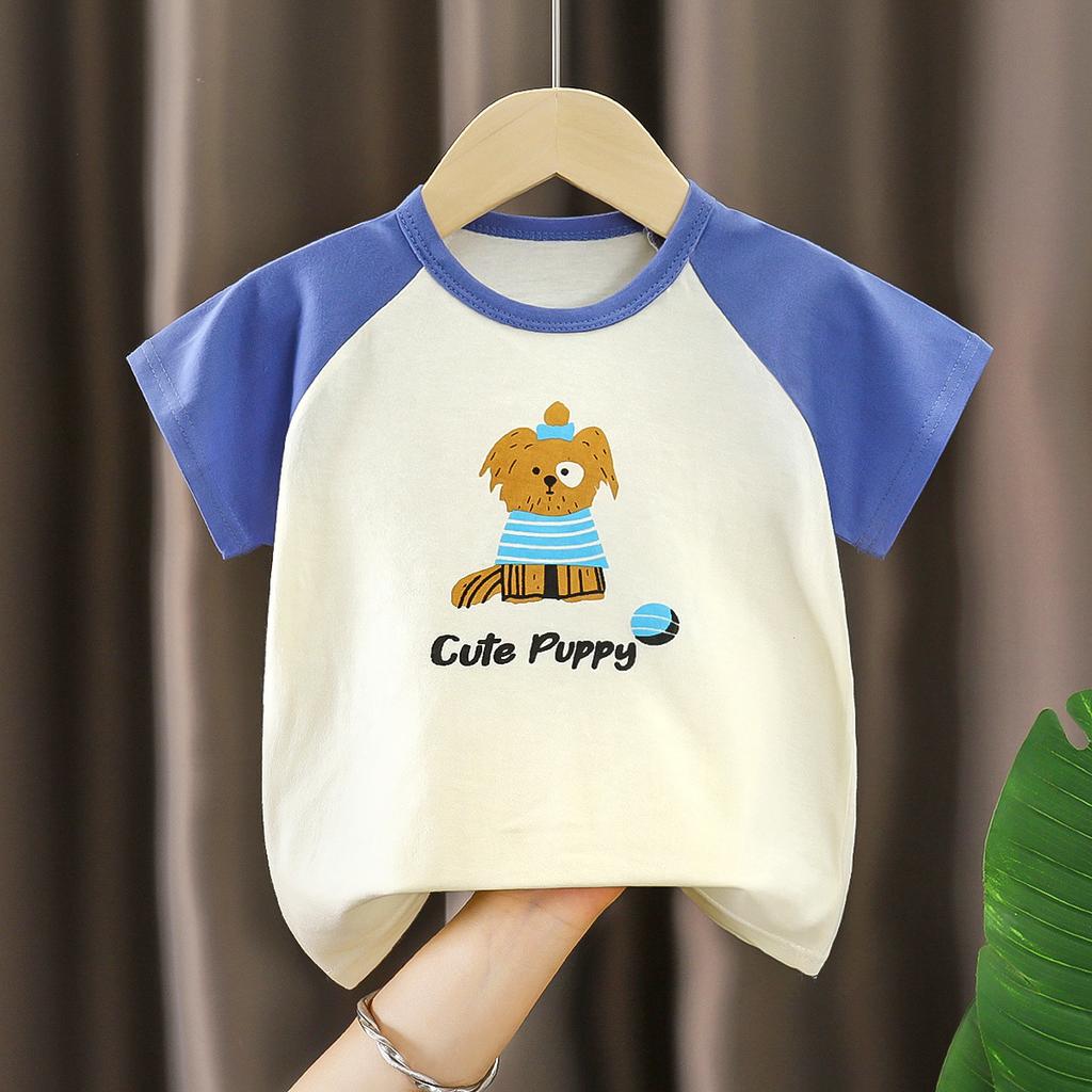 Children Short Sleeve T-shirts Version Kids Clothing Boy Baby Cotton Tees 2-9 Years Summer Cartoon Tops