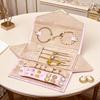 Jewelry Box Folding Leather Storage Organizer With Adjustable Compartments For Travel And Gift Giving