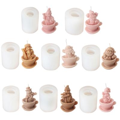Stampo in Silicone per Candele di Natale per Lavorazione Artigianale e Decorazioni per Feste, Stampi in Silicone con Texture, Regalo per Appassionati di Fatto a Mano