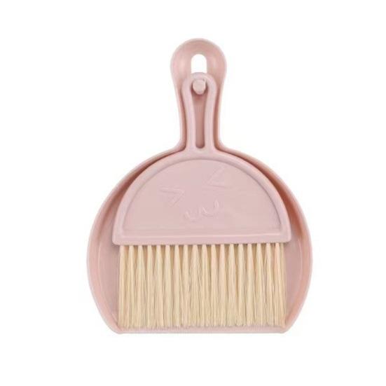 1 Set Mini Broom Dustpan Set Durable Compact Desktop Cleaning Brush Hanging Hole Design Brush Home Accessory
