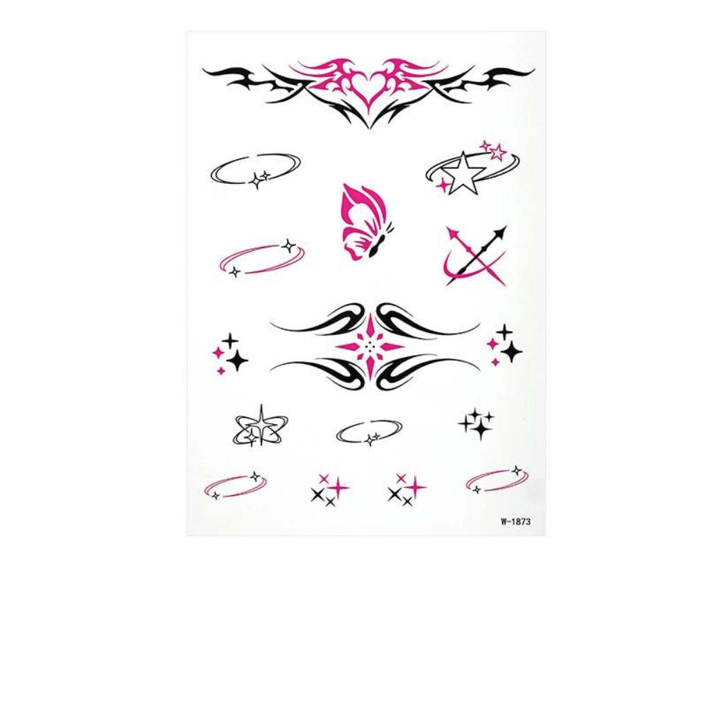 Totem Butterfly Punk Style Tattoo Stickers Demon Love Heart Instant Decals  Summer Vacation W 1873