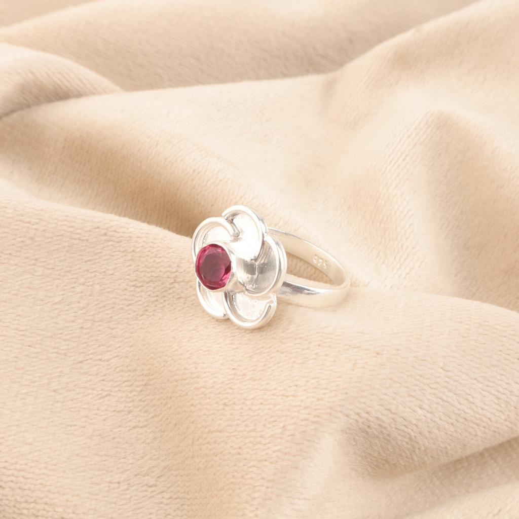 Pink Tourmaline Gemstone Sterling Silver Statement Unique Cocktail Ring Jewelry RR-51-13