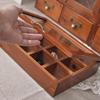 12 Grid/9 Grid 1pc jewelry&Tea&Spices Wooden Storage Showcase Box with Transparent Lid, Vintage Multifunctional Storage Home Furnish.