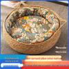 Four Seasons Rattan Cat Nest: Cozy Straw-Weaved Bed for Cats & Small Dogs