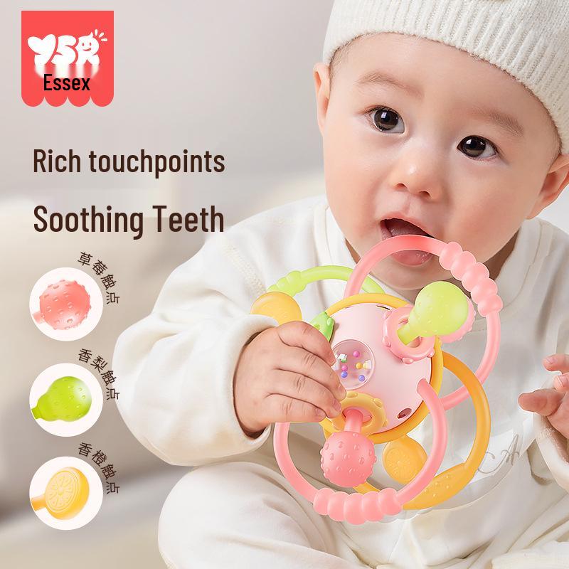 Manhattan Silicone Teething Ball Toy for Babies 0-1 Year - Early Education Puzzle for 3-6 Month Teether