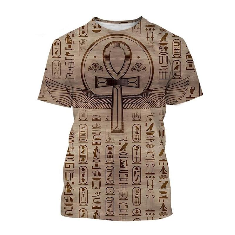 New Design Pharaoh Anubis T-Shirt For Men 3D Printed Ancient Horus Egyptian XXS