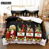 3D Christmas Quilt Cover Bedding Set Duvet Comforter Pillow Case Bed Linens Twin Queen King Double Full Single 3PCS 2PCS Bedroom
