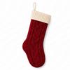 Cross-Border Knitted Christmas Stockings & Tree Ornaments – Diamond Pattern Woolen Gift Bags