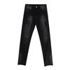 Spring and Autumn Korean Slim Jeans for Men High-end Luxury Clothing Black Printing Mid-waist Stretch Casual Pencil Pants