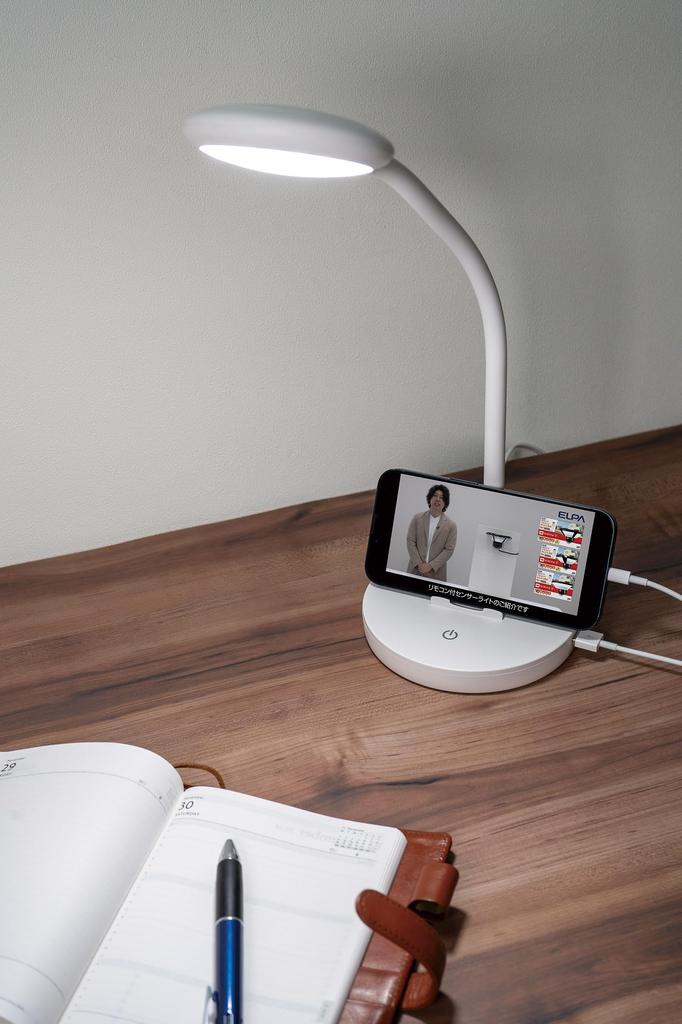 ELPA LED Desk Light, High Color Rendering, AS-LED13(W)