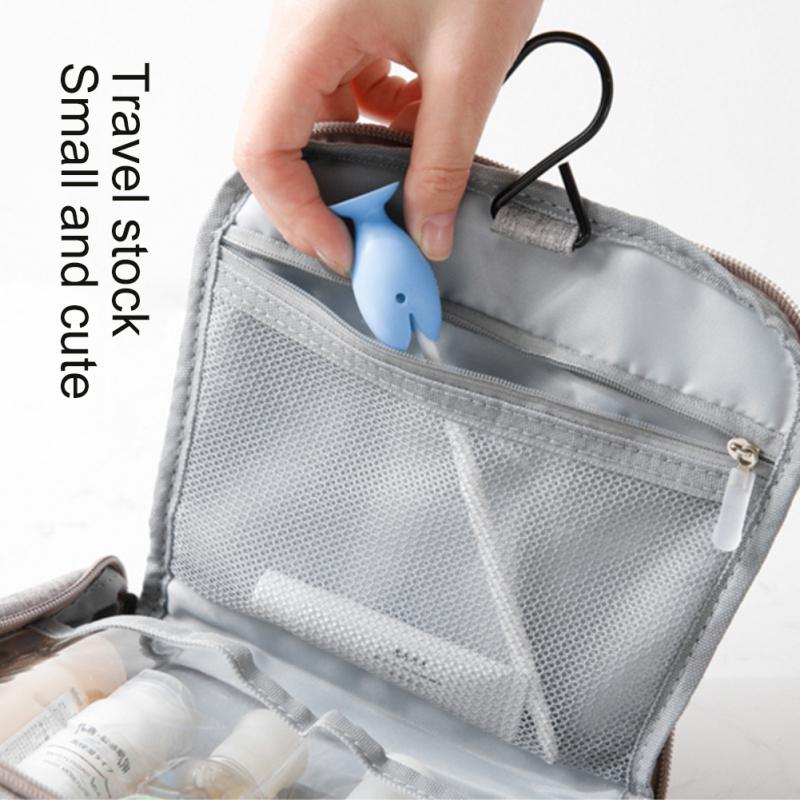 Suction Toothbrush Holder Portable Travel Cute Standing Traceless Tooth Brush Cover Fish Shape Silicone Suction Cup Bathroom Too