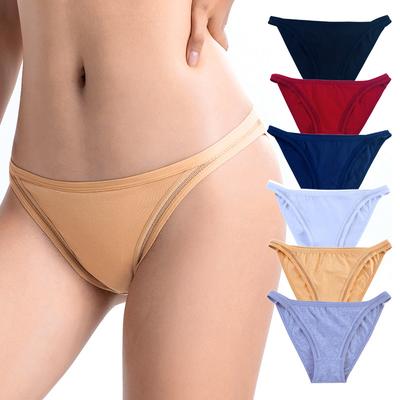 Puse gurnu biksīšu sievietēm Elpojošas biksītes Vienkārša bikini apakšveļa meitenēm
