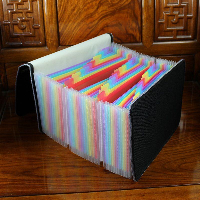 A5 Folder Large Capacity Expanding File Financial Invoice Folder Ticket Clips Folder Multi-Layer Classification Document Storage Box