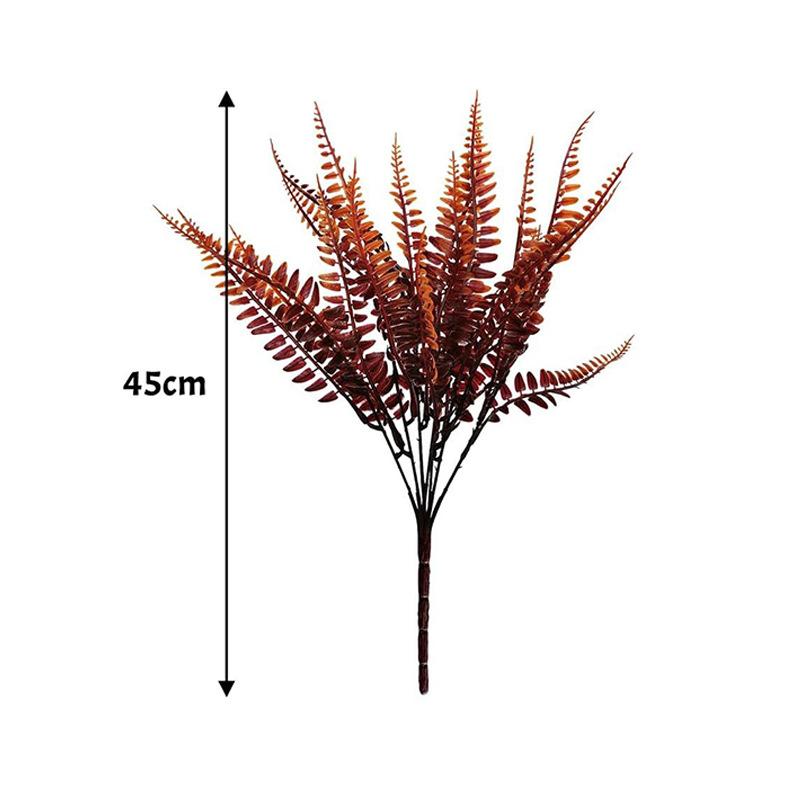 

Искусственные персидские осенние папоротники. Связка искусственных растений в виде кустарников для домашнего декора. Plastic Persian коричневый/красный