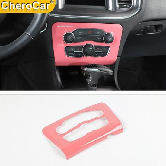 

Center Air Condition Switch Button Panel Trim Cover For Dodge Charger 2015+ Pink