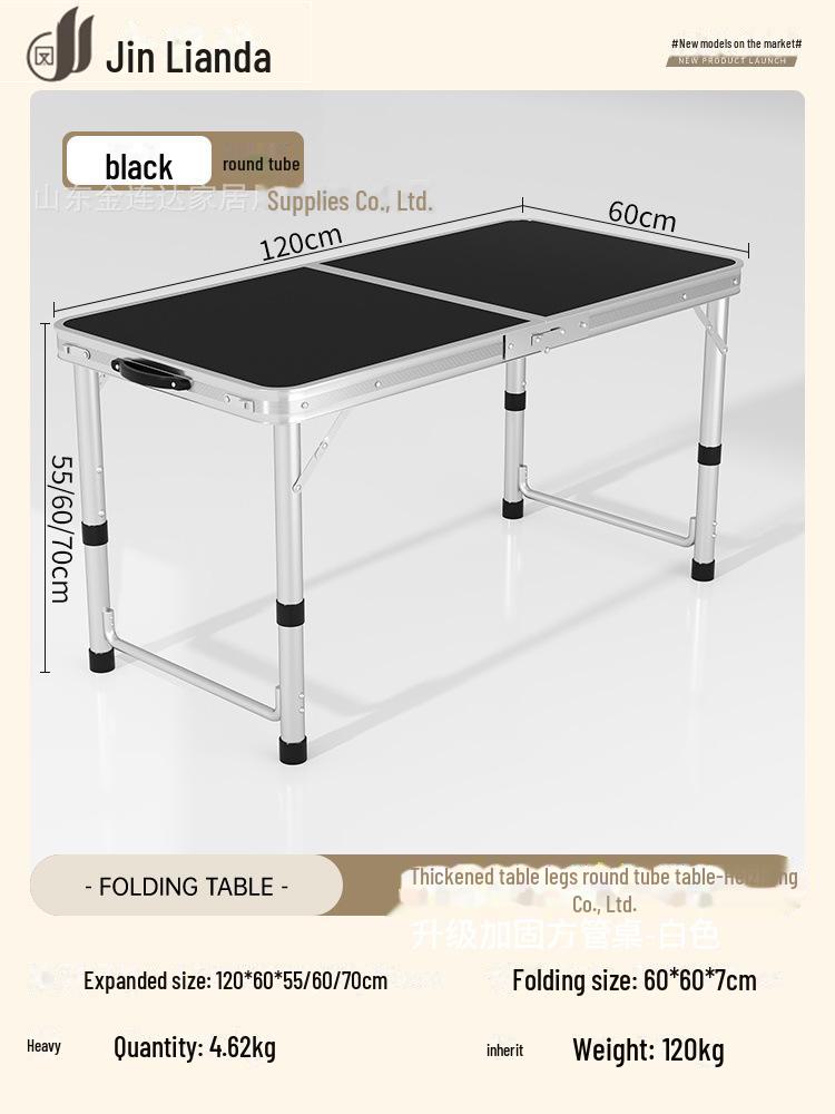 Přenosný multifunkční hliníkový skládací stůl pro stolování a venkovní použití