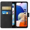Hülle - Phonillico® - Samsung Galaxy A14 - Geldbörse Schwarz - Magnetklappe - Kartenfächer