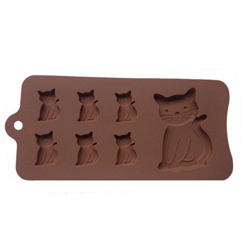 1Pcs Cat Cake Mold Silicone 3D Biscuits Fondant Handmade Bakeware Tools Resin Chocolate Candy Mould