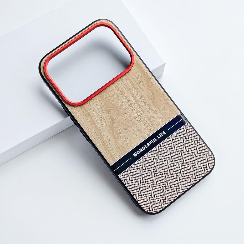 Für Honor 600/600 Pro Hülle Premium Holzmaserung Leder Fingerabdruckresistent Kratzfest Stoßfest Abdeckung Für Honor 600/600 Pro Funda