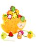 Children'S Hedgehog Fruit Balance Building Block Cartoon Stack Tower Stacking Music Large Particle Fruit Cognitive Beaded Educational Toy