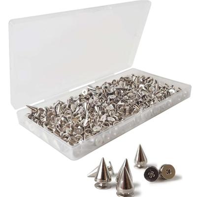 200PCS Cone Studs and Spikes 9.5x7mm Punk Spikes Studs Metal Spikes Rivet for Clothing Leather Jackets DIY Bracelet