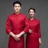 Waiter Uniform Breathable Cooking Four Seasons Soft Plus Size Pure Color for Kitchen