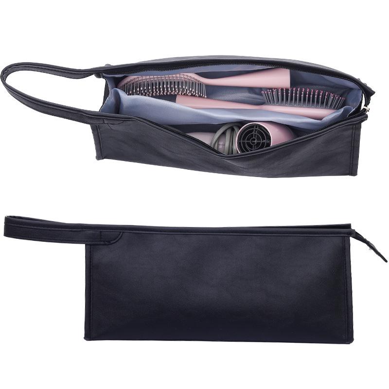 Waterproof PU Leather Hair Dryer & Curling Iron Storage Bag - High Quality, Fashionable & Portable