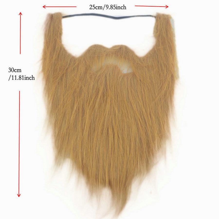 Černý flanelový knír a kotlety Halloweenská rekvizita pro muže