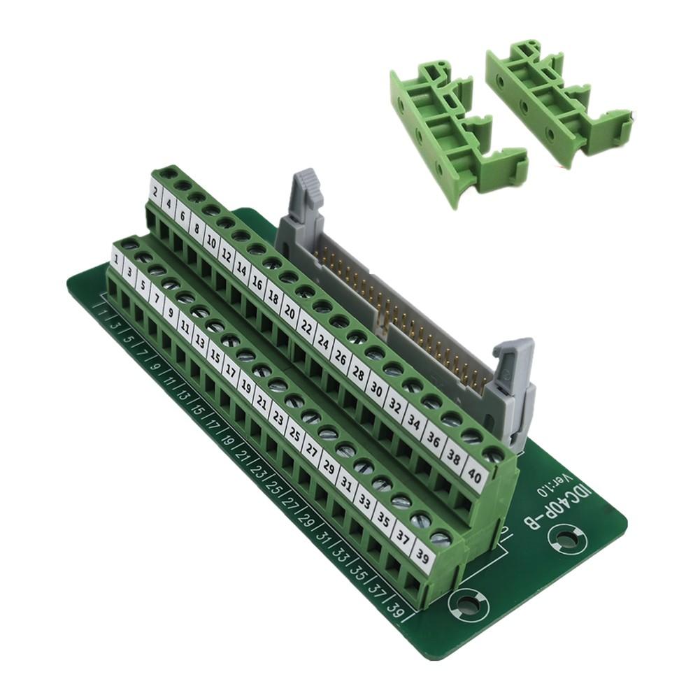 36V Terminal Block With Bracket IDC40P-B Connector DIN Rail Mounting For PLC Motor Control DIN Rail Mounting Connect Accessories