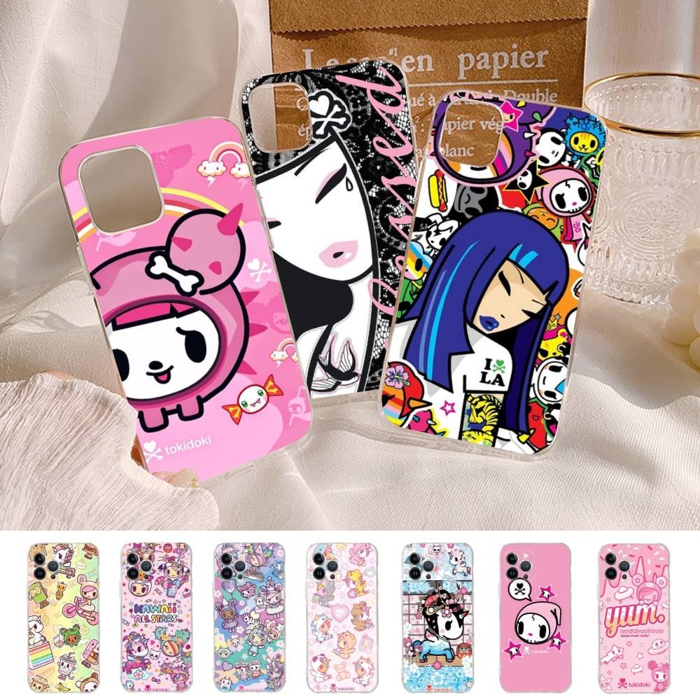 Fashion Brand T-Tokidoki Phone Case For IPhone 17 16 15 14 13 11 12 Pro Max 16 Plus Transparent