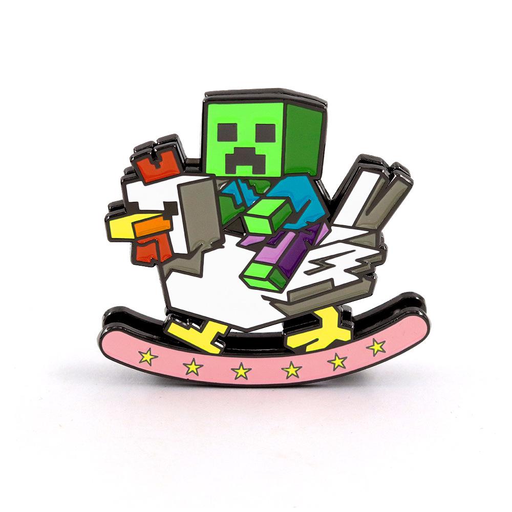 

Minecraft Pixel Chicken Knight Rocking Horse Refrigerator Magnet Sticker
