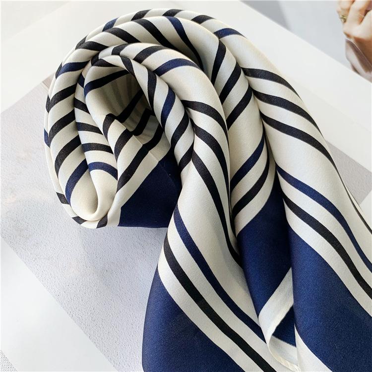 53*53 см квадратный шелковый шарф женский модный принт маленький шейный платок офисный — фото 18