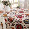 Famous Ethnic Style All Cotton Thickened Canvas Sun Flower Tea Several Tablecloths for Dining