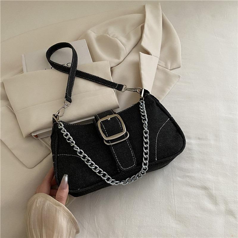 Premium Canvas Small Bag Women's Bag New Niche Summer Fashion Chain Messenger Bag Shoulder Armpit Bag
