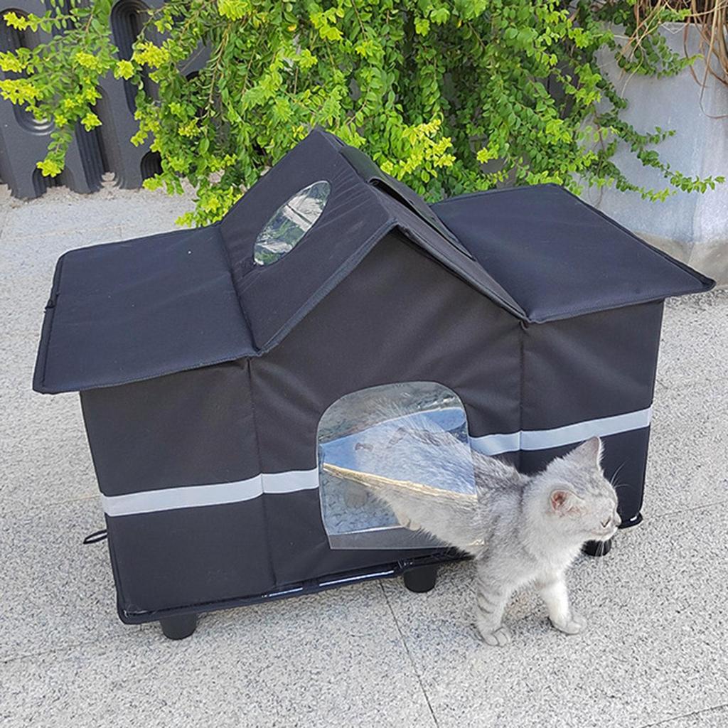 Outdoor Cat House Winter Warm Homeless Cat Tent Dog House Waterproof Kitten Kennel for Small Cat Puppy Pet Supplies