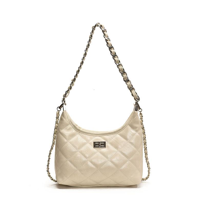 

Retro diamond chain bucket bag women s new commuter trendy versatile underarm bag shoulder messenger bag