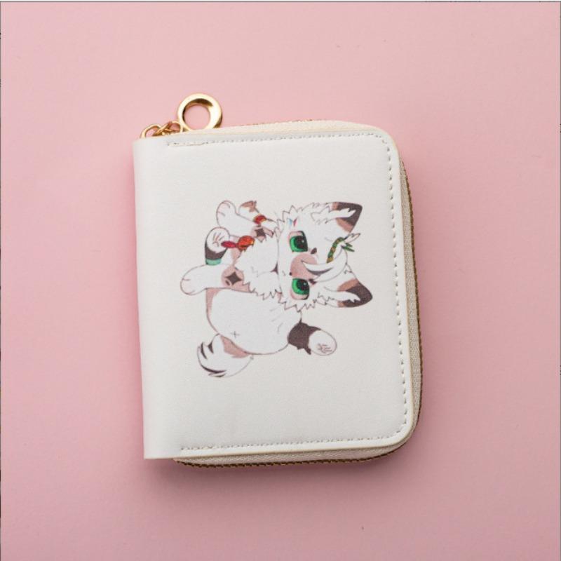 New Fresh and Sweet Women's Wallet Anime Cartoon Leather Embossed Wallet Change Bag Storage
