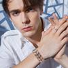 3-Row Magnetic Copper Bracelet for Men - Adjustable Cuff with Free Tool, Valentine's Gift for Dad Husband