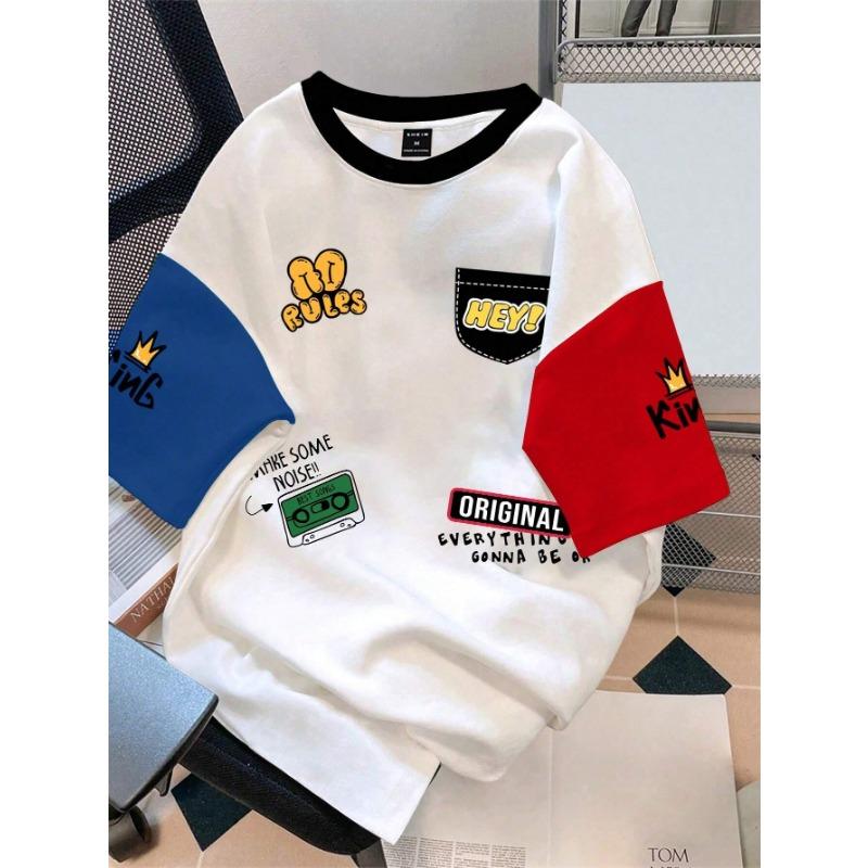 

Креативная мужская футболка с короткими рукавами и круглым вырезом с граффити, быстросохнущая, удобная и дышащая 2XL