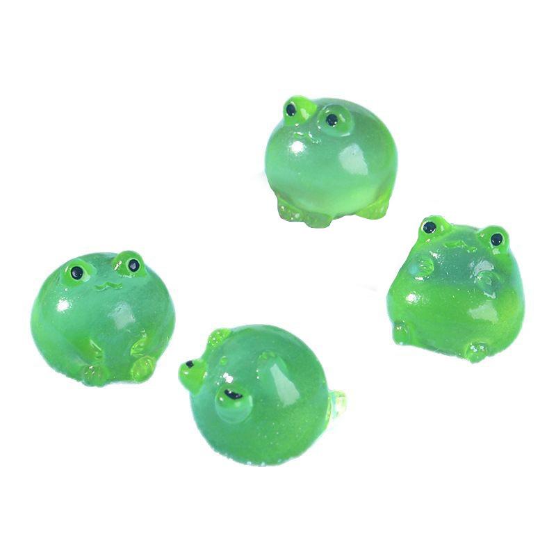 Micro-landscape Chubby Baby Frog Transparent Glow-in-the-dark Garden Decoration Accessory Mini Figurine